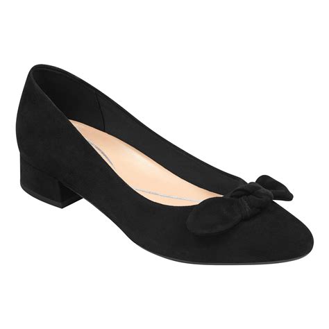 low heeled black suede shoes